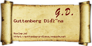 Guttenberg Diána névjegykártya